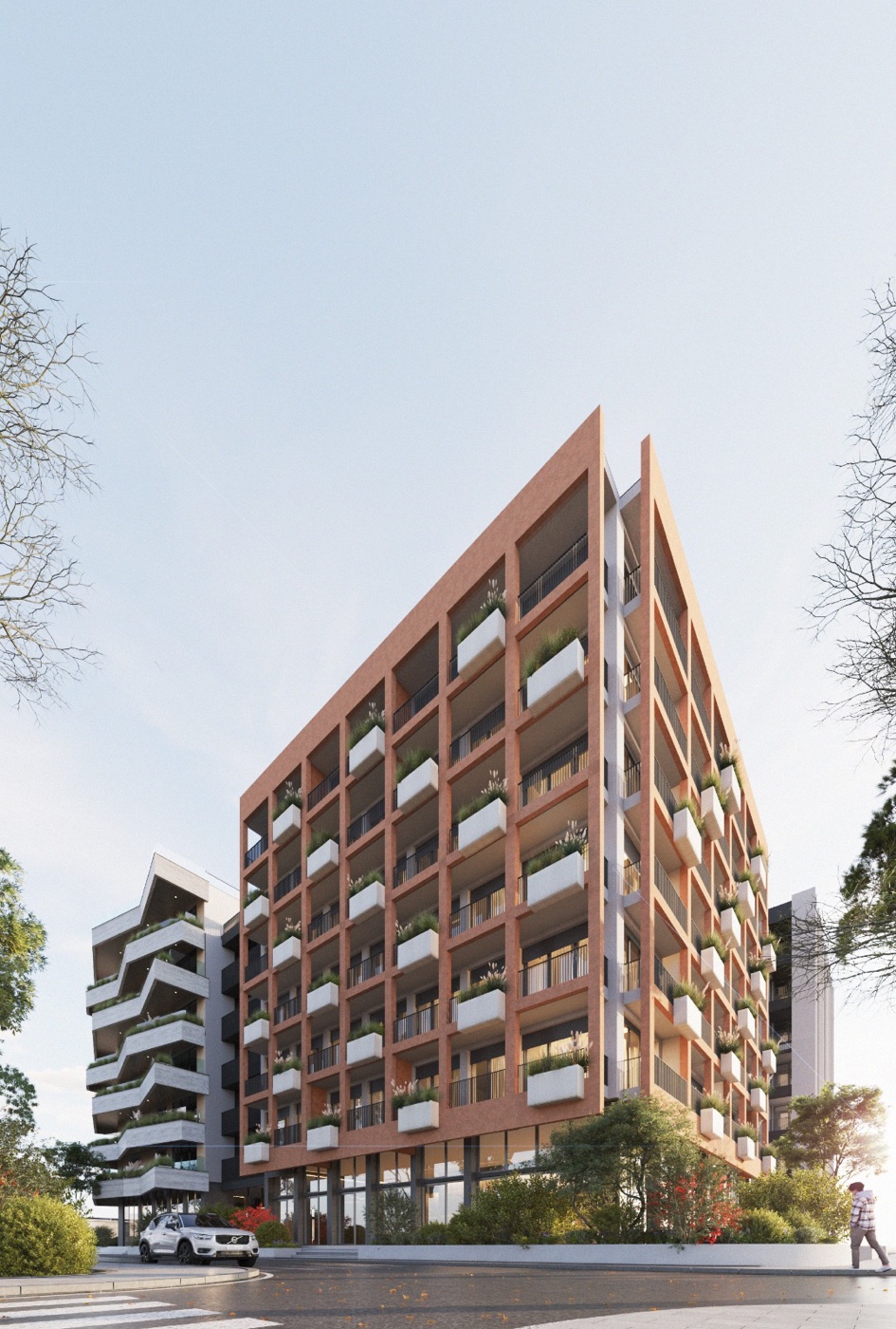 Pamje e fasadës kryesore të Albsun Residence